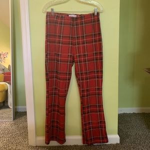 UO Tartan kick-flare pants